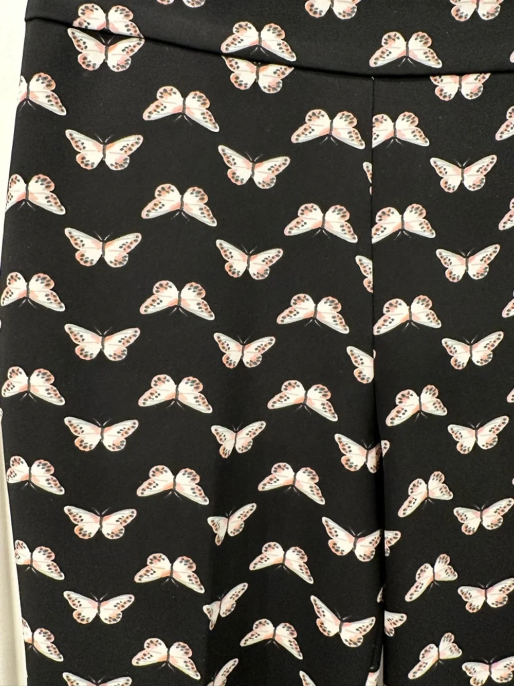 Kate Spade Black Butterfly Print Crepe Ankle Pants Size 2